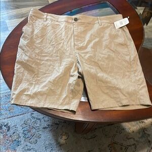 PAIGE Tan Flat Front‎ Shorts Casual Style